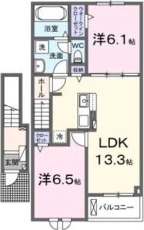 クレイドル　３の物件間取画像